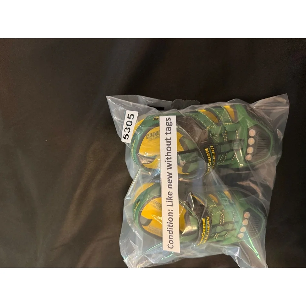 Skechers John Deere Boys Light Up Sandals Green Black 407070L Size 11